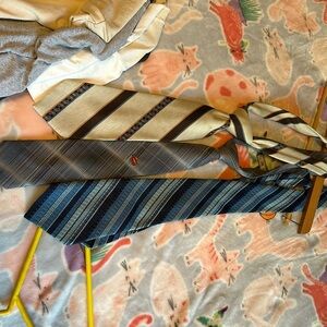 Three ties and a tie tack